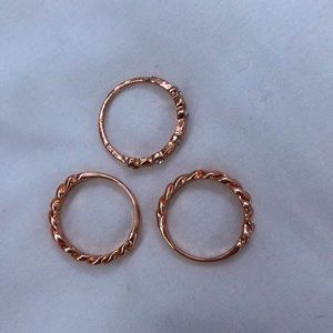 3 gold rings